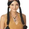 Indian Maiden Costume Wig - Black -Video Game Costumes Shop 70319 full 1