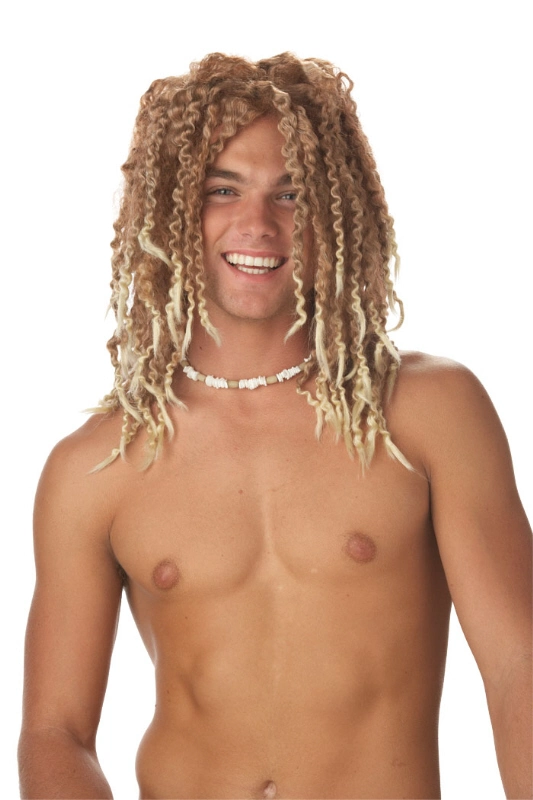 Beach Bum Costume Wig - LightBrown/Blonde 3 Beach Bum Costume Wig - LightBrown/Blonde