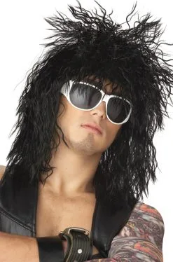 Rockin' Dude Costume Wig (Black)