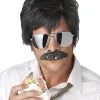 Ace Detective Costume Wig And Moustache (Black/Silver) -Video Game Costumes Shop 70644 full 1