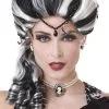 Victorian With Side Curls Costume Wig (Black/White) -Video Game Costumes Shop 70678 full 1
