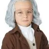 Child Benjamin Franklin Wig (Gray) -Video Game Costumes Shop 70751 full 1