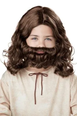 Child Jesus Wig And Beard Set (Brown)