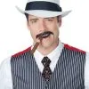 Gangster Stache (Brown) -Video Game Costumes Shop 70836 full 1