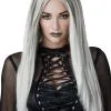 Grey Gothic Matriarch Adult Wig 2 Grey Gothic Matriarch Adult Wig -Video Game Costumes Shop 70879 full 1