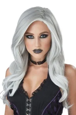 Gray And White Fatal Beauty Adult Wig