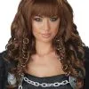 Brunette Warrior Queen Wig -Video Game Costumes Shop 70894 full 1