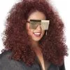 3/4 Curly Fall Adult Wig (Burgundy)
