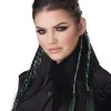 Clip-In Braids (Green/Grey) 1 Clip-In Braids (Green/Grey) -Video Game Costumes Shop CC7020 107 full 1