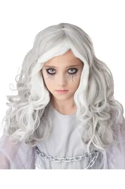 Glow In The Dark Ghost Child Wig