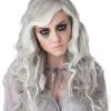 Glow In The Dark Ghost Adult Wig -Video Game Costumes Shop CC7020 124 full 1