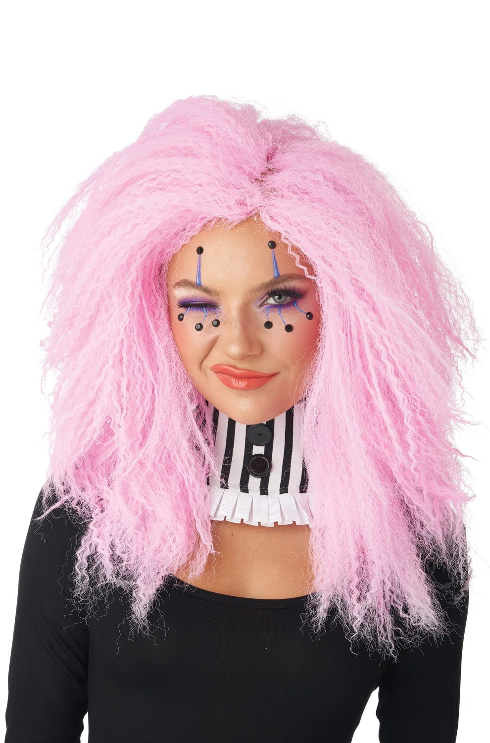 Crimped N Kooky Adult Wig (Pink) 3 Crimped N Kooky Adult Wig (Pink)