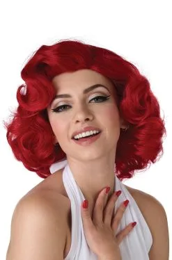 Hollywood Glamour Adult Wig (Red)