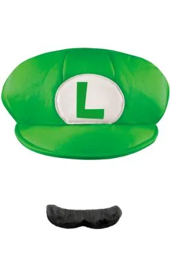 Luigi Adult Hat And Moustache