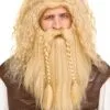 Viking Warrior Wig & Beard (Blonde) -Video Game Costumes Shop F92283BL full 1