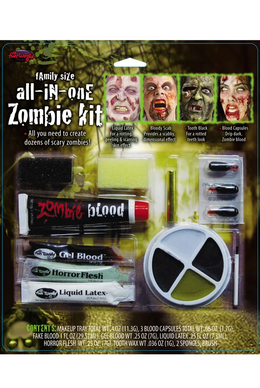 Family Size Horror Zombie Make-Up Kit 3 Family Size Horror Zombie Make-Up Kit