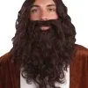 Biblical Adult Wig & Beard Set (Brown)