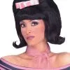 Bouffant Wig (Black) -Video Game Costumes Shop FM61538 full 1