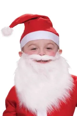 Child Santa Beard And Moustache