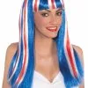 Long Patriotic Wig -Video Game Costumes Shop FM70328 full 1