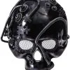 Industrial Skeleton Mask (Silver) 1 Industrial Skeleton Mask (Silver) -Video Game Costumes Shop FM75995 full 1