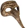 Textured Long Nose Mask (Gold) -Video Game Costumes Shop FM82604 full 1
