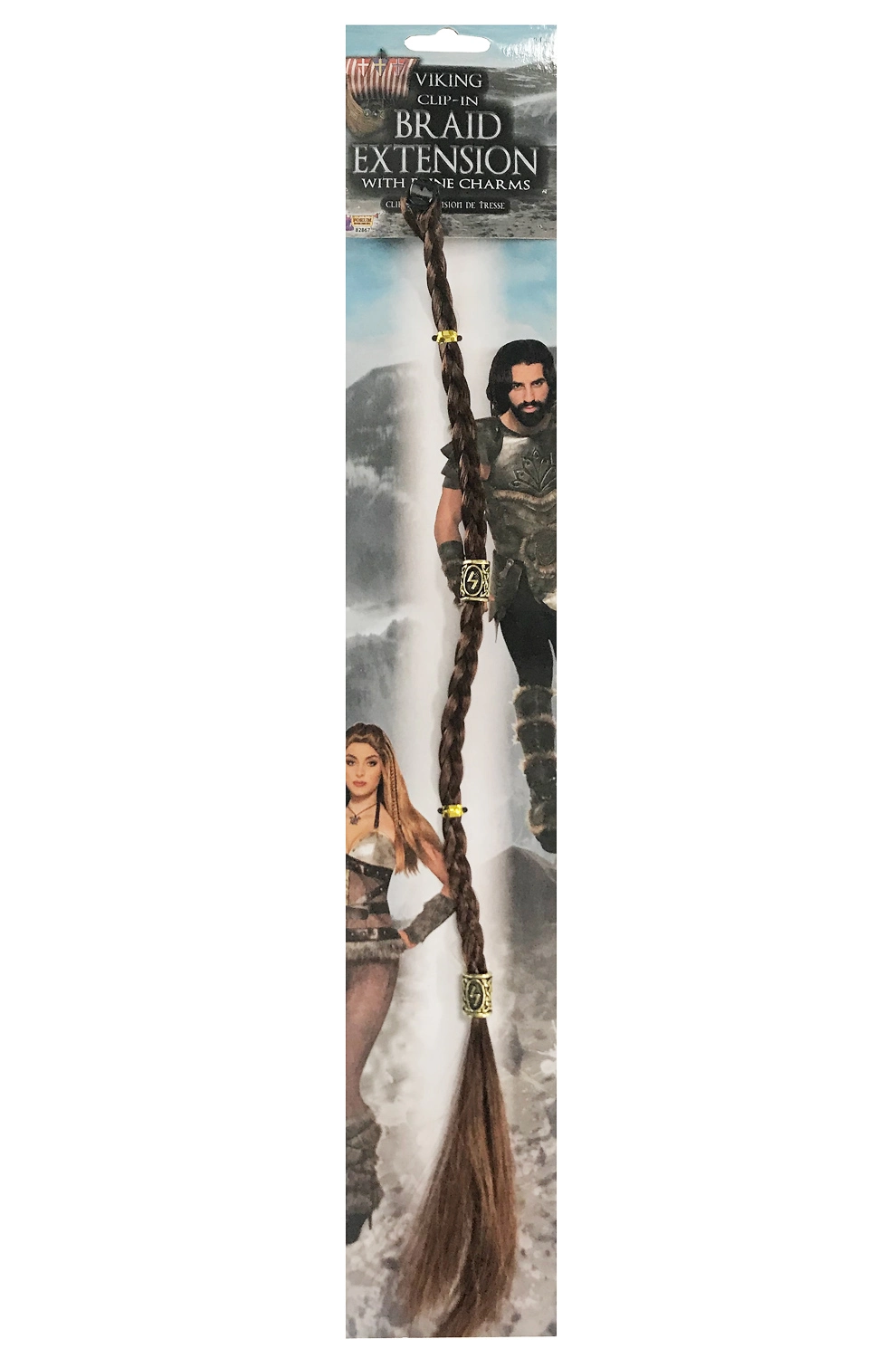 Viking Clip In Braid (Brown) 3 Viking Clip In Braid (Brown)