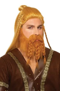 Deluxe Viking Male Warrior Wig And Beard
