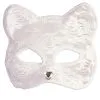 Lace Cat Half Mask (White) -Video Game Costumes Shop FM83644 full 1