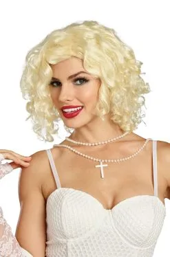 80's Bombshell Blonde Wig