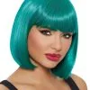 Mid-Length Bob Wig (Teal) 1 Mid-Length Bob Wig (Teal) -Video Game Costumes Shop G11312 full 1