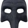 Venetian Filigree Zanni Mask (Black)