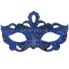Glittery Gaze Venetian Mask (Black/Blue) -Video Game Costumes Shop M2166BBL full 1