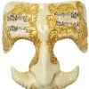 Harmonious Ceffo Masquerade Mask (White/Gold) -Video Game Costumes Shop M31148G full 1