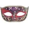 Venetian Opera Mask (Maroon) -Video Game Costumes Shop M33102M full 1