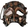 Steampunk Robot Theater Mask (Bronze) -Video Game Costumes Shop M39032B full 1