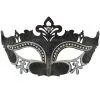 Royal Crystals Venetian Mask (Black/Silver)