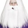 Magician Beard And Wig (White) -Video Game Costumes Shop SM42205 full 1