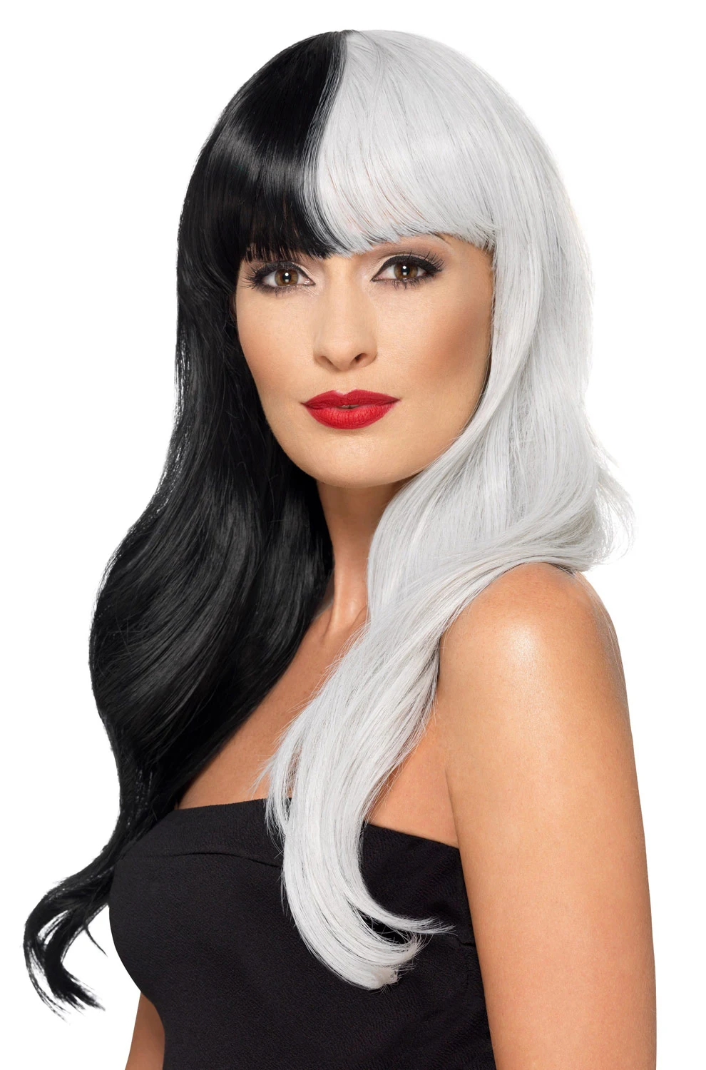 Deluxe Half And Half Adult Wig 3 Deluxe Half And Half Adult Wig