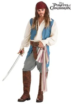 Fun Costumes Captain Jack Sparrow Costume From Disney's Pirates Of The Caribbean -Video Game Costumes Shop adult captain jack sparrow costume alt 14