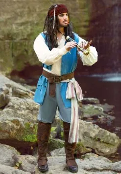 Fun Costumes Captain Jack Sparrow Costume From Disney's Pirates Of The Caribbean -Video Game Costumes Shop adult captain jack sparrow costume alt 16