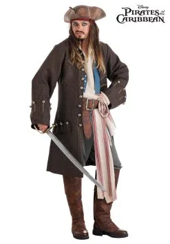 Fun Costumes Jack Sparrow Pirate Costume For Men From Disney's Pirates Of The Caribbean -Video Game Costumes Shop adult deluxe jack sparrow pirate costume alt 1