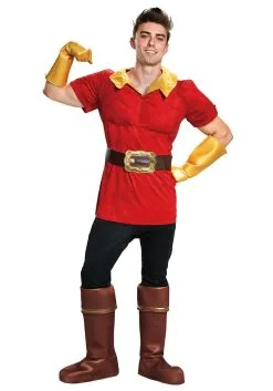 Disguise Limited Disney Beauty And The Beast Men's Gaston Costume -Video Game Costumes Shop adult gaston costume alt 8