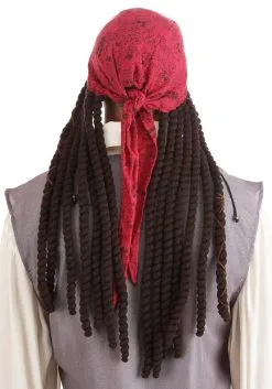 Elope Disney Jack Sparrow Adult Bandana And Dreads Set 11 Elope Disney Jack Sparrow Adult Bandana And Dreads Set -Video Game Costumes Shop adult jack sparrow bandana and dreads set alt 3