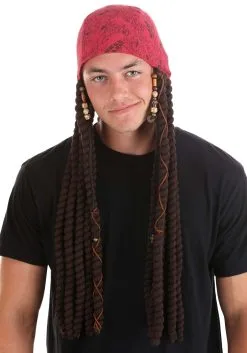 Elope Disney Jack Sparrow Adult Bandana And Dreads Set 13 Elope Disney Jack Sparrow Adult Bandana And Dreads Set -Video Game Costumes Shop adult jack sparrow bandana and dreads set alt 5