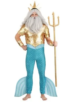 Fun Costumes Disney The Little Mermaid King Triton Costume For Men 25 Fun Costumes Disney The Little Mermaid King Triton Costume For Men -Video Game Costumes Shop adult king triton costume alt 10