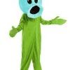 Fun Costumes Adult Plants Vs Zombies Snow Pea Costume Jumpsuit -Video Game Costumes Shop adult plants vs zombies snow pea costume jumpsuit