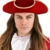 Elope Rum Pirate Red Costume Hat For Adults -Video Game Costumes Shop adult rum pirate red hat