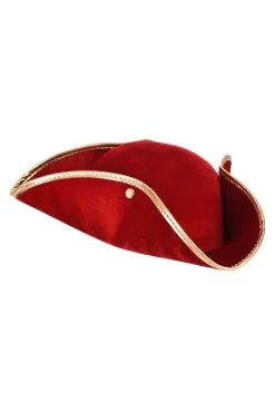 Elope Rum Pirate Red Costume Hat For Adults -Video Game Costumes Shop adult rum pirate red hat alt 2