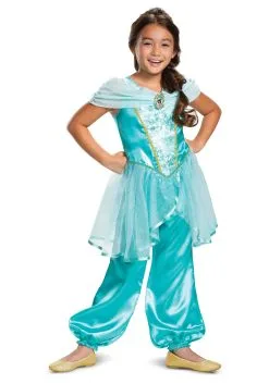 Disguise Aladdin Girls Jasmine Classic Costume